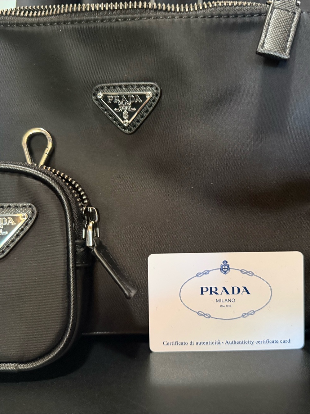 Prada Black Nylon Messenger Bag with Coin Pouch - Picture 5 of 5